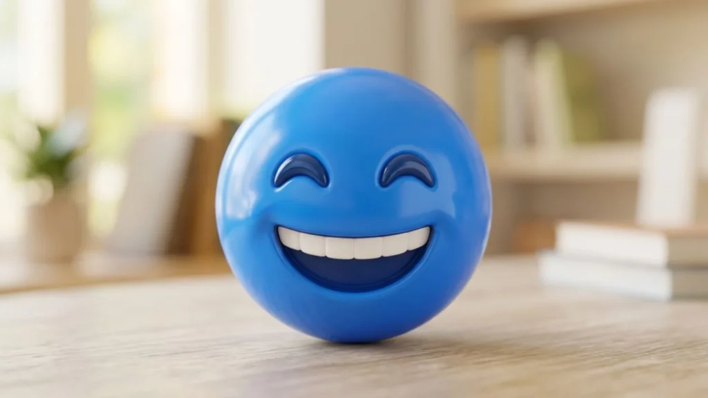Blue Happy Emoji Mean