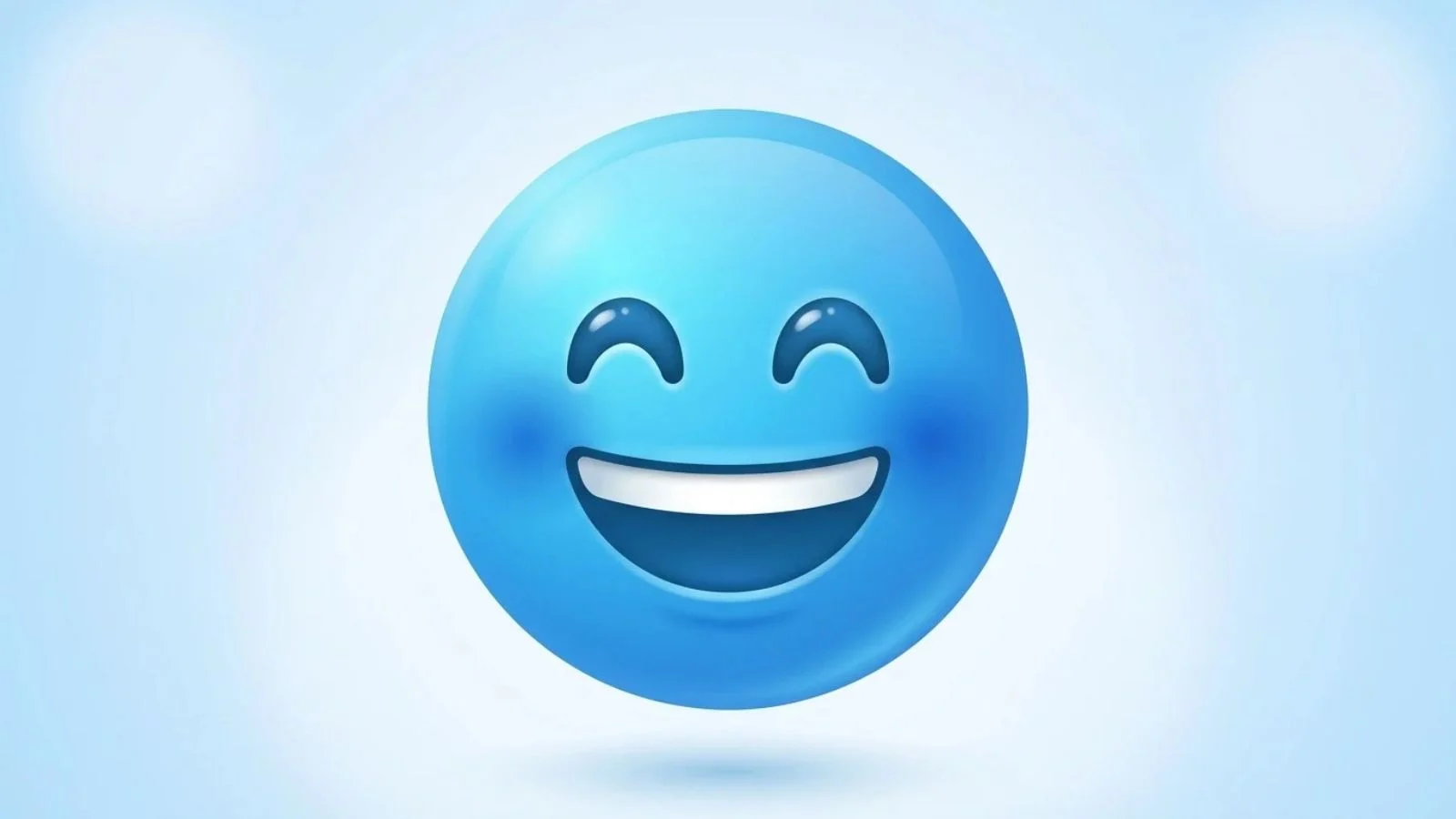 Blue Happy Emoji