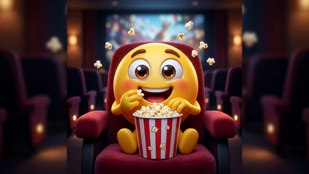 Emoji Eating Popcorn Mean