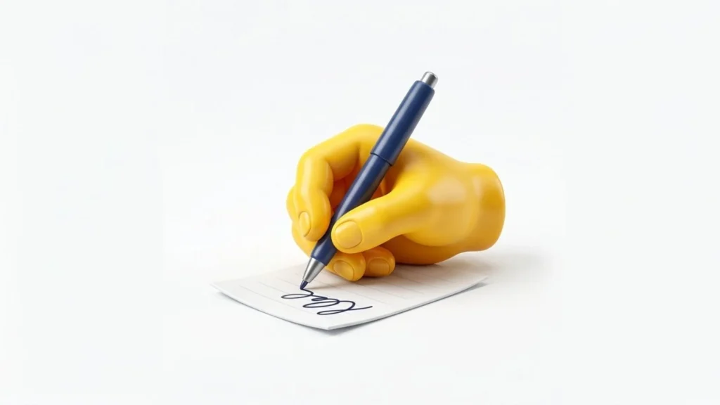 Hand Writing Emoji Mean